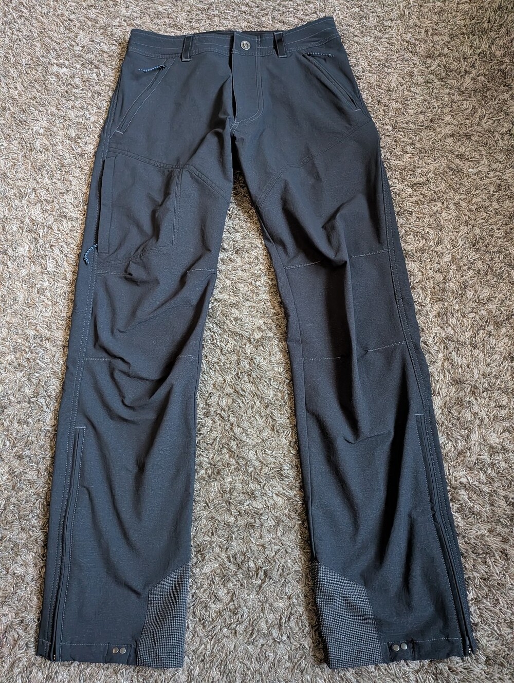 Kuhl Black/Grey Klash Water Resistant Hybrid Hiking Tech Pants Men's 30x32